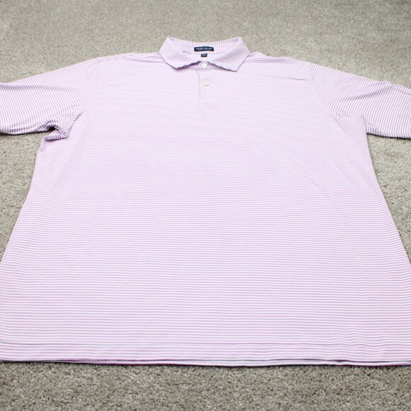 Peter Millar Polo Shirt Mens 2XL XXL Pink Crown Crafted Quick Dry Stretch S/S - Picture 3 of 14